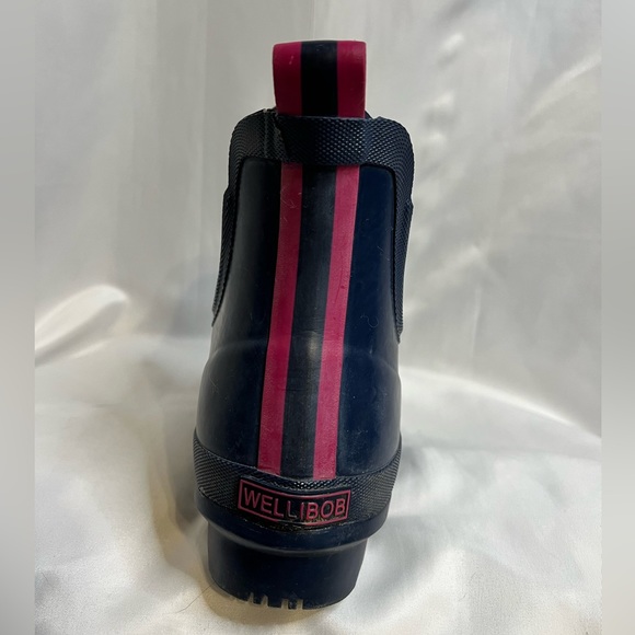 Joules Wellibob Welly Boots. Blue. Fur lined. Size 8. Used. - Picture 5 of 13